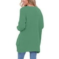 thumbnail image 4 of AOOCHASLIY 2023 Women Winter Coat Women's Cardigan Color Coarse Knit Loose Oversized Knitwear, 4 of 5