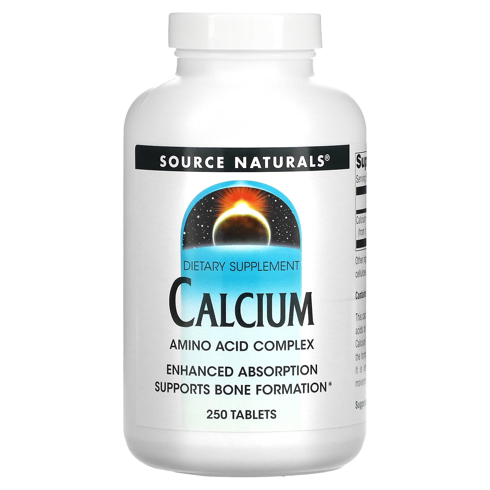 Calcium, 250 Tablets, Source Naturals