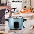 thumbnail image 3 of KFFKFF Industrial Rice Steamer, 60-Cup Rice Preparation Device, 13.74 Qt / 13 Liter Voluminous Rice Maker and Heater with Nonstick Interior Container, 24-Hour Temperature Maintenance, 3 of 9