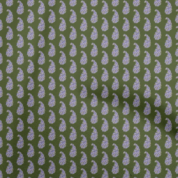 oneOone Cotton Cambric Green Fabric Florals Sewing Fabric By The Yard Printed Diy Clothing Sewing Supplies 42 Inch Wide
