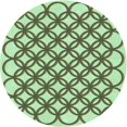thumbnail image 1 of Ahgly Tapis Rond Lavable en Machine Intérieur Transitionnel Vert Fougère, 7 Pieds Rond, 1 of 7