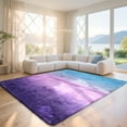 thumbnail image 5 of ZRSDIXK 5ft x 8ft Area Rug, Soft Fluffy Area Rugs for Living Room Bedroom Kids Room Decor Carpet, Blue Purple Gradient, 5 of 6