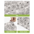 thumbnail image 4 of Farmhouse Flowers Bar Stool Covers Set of 6, Vintage Country Botanical Florals Stretch Washable Bar Chair Covers with Backs, Removable Pub Counter Height Chair Cover for Kitchen Dining Room Cafe, 4 of 7