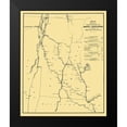 thumbnail image 2 of Bufford 12x14 Black Modern Framed Museum Art Print Titled - Boston to Burlington Proposed Railroad 1844, 2 of 5