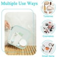thumbnail image 5 of Clear Silicone Makeup Bag – Waterproof, Travel-Sized Cosmetic Organizer with Zipper (Blue), 5 of 8
