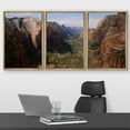 thumbnail image 2 of wall26 Framed Wall Art Print Set Aerial View Arizona Grand Canyon Valley Nature Wilderness Photography Realism Rustic Colorful Multicolor Ultra for Living Room, Bedroom, Office - 16"x24"x3, 2 of 5