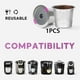 thumbnail image 4 of 2 uds cápsula de cápsula de café de acero inoxidable, recargable con tapa, reemplazo de cápsulas de un solo servicio a prueba de fugas para cafeteras Dos agujeros individuales yotijar Café Guardar, 4 of 10