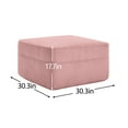 thumbnail image 3 of Newest Boneless Ottoman, Pink Corduroy Cloud Footrest with Memory Foam, No Assembly Needed, Square, 3 of 5