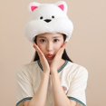thumbnail image 5 of Jiibva Winter Pet Hat for White Terrier Dogs Fuzzy Ear Covering Warm Thermal Hat Comfortable Outdoor Accessory Quick Release Dog Hat for Daily Walks, 5 of 7