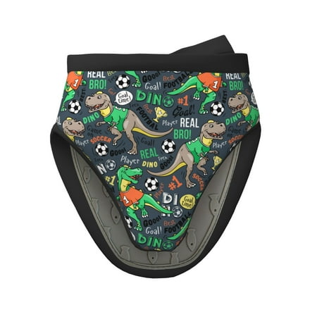 

Tebeau Dinosaur Plays Soccer Print Short Oven Mitts Heat Resistant Silicone Kitchen Mini Oven Mitts Non-Slip Grip Surfaces and Hanging Loop Gloves