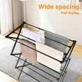 thumbnail image 3 of Clothes Drying Rack, Expandable 22.8" to 39.3" Laundry  Rack 3 Tiers Clothes Hanger Clothing Dryer Towel Rack, Black, 3 of 7