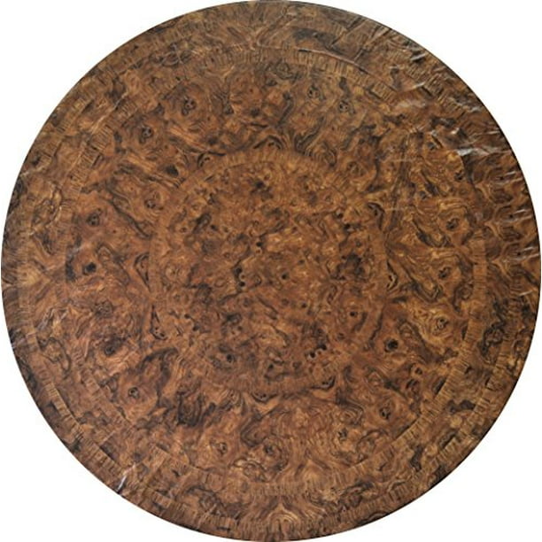 Fitted Vinyl Table Cloth Round With Elastic Edge Fits 44 Inch To 48