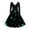 Blue, variant on Valentine's Day Dresses for Women Long Sleev Vintage Love Heart Print V-Neck A-Line Cocktail Party Dress with Belt Black M