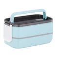 thumbnail image 1 of WIFKLSIIPG Leak Proof Lunch Boxes Double Lunch Box Removable Divider Household Food Lunch Container for Kitchen(Blue), 1 of 3