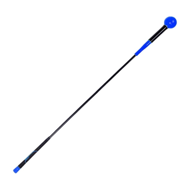 Entrenador de Swing de Golf, herramienta de práctica de Golf de 116cm de largo, palo de calentamiento antideslizante portátil, entrenamiento de Golf Agarre redondo azul.