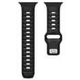 thumbnail image 2 of Sport Bands Compatible with Apple Watch Bands  38/40/41/42mm(Series 10), Soft Silicone Waterproof Adjustable Strap for Apple Watch Series 10 9 8 7 6 5 4 3 2 1 SE,Black, 2 of 9