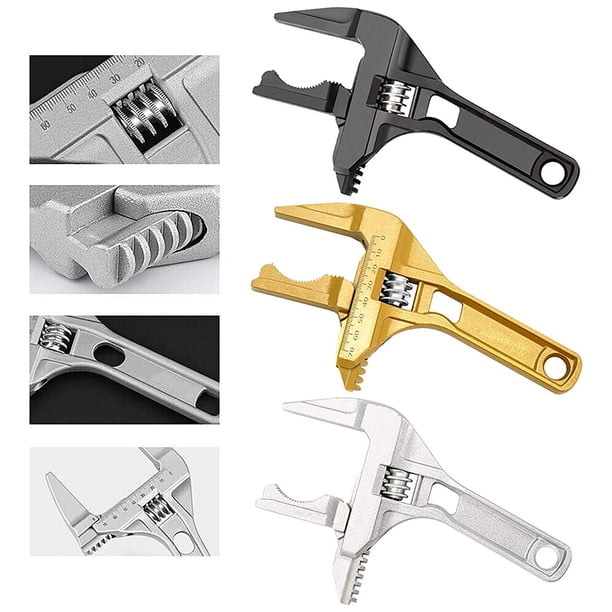Llave Ajustable Súper Ancha Llave De Apertura Grande Llave Súper Ancha Ajustable Gran Capacidad De Apertura Llave De Accionamiento Forjada De Mandíbula Hogar Hogar Multifunción ANGGREK Super Wide Adjustable Wrench