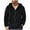 Black, variant on Chiccall Fuzzy Hoodies for Men Warm Fleece Jacket Winter Thermal Drawstring Hooded Sweatshirt Coat with Pockets
