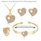 thumbnail image 4 of Oro Hollow Out Colgante Collar Pendientes Pulsera Anillo Dulce y Señoras Joyería de la boda Set, 4 of 8