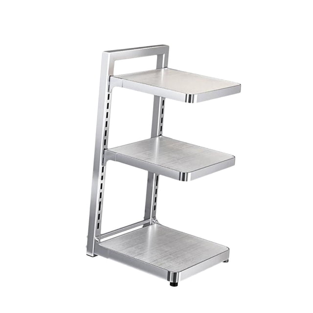 Pot Pan Rack Organizador de cocina Organizador de espacio de ahorro de espacio de estante ajustable Pots y organizador de sartenes para encimera en el 3 niveles