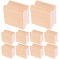 thumbnail image 1 of Miangastore 10Pcs Khaki Square Mini Wood Stamp for Scrapbooking Card Making Invitation, 1 of 9