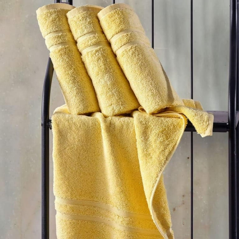 Yellow hand towels for bathroom sale