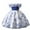 Style D#021 Royal Blue, variant on Girls Princess Gown Performance Girls Off Shoulder Floral Print Dress with Ruffle Neckline and Flared Skirt for Special Occasions and Parties Princess Dress Up for Girls 4-6 (Royal Blue 160)