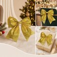 thumbnail image 6 of SPOORYYO Glitter Christmas Bow Ornaments Sparkly Sequin Fabric Bows Decorative Holiday Bows for Christmas Tree Wreath Gift Wrapping Party Home Decor, 2Pcs Yellow, 6 of 7