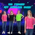 thumbnail image 7 of 80s Costumes Women Casual Costumes Fishnet Neon T-Shirt 2PCS, 7 of 7