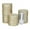 Gold Textured Solid Round S/3 6", 4", 3"H, variant on DecMode 5", 4", 3"H Unscented Wax  Flameless Candle with Remote Control (Set of 3)
