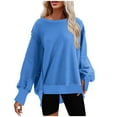 amkenre Sweatshirts for Women Uk Plus Size Solid Color Ladies