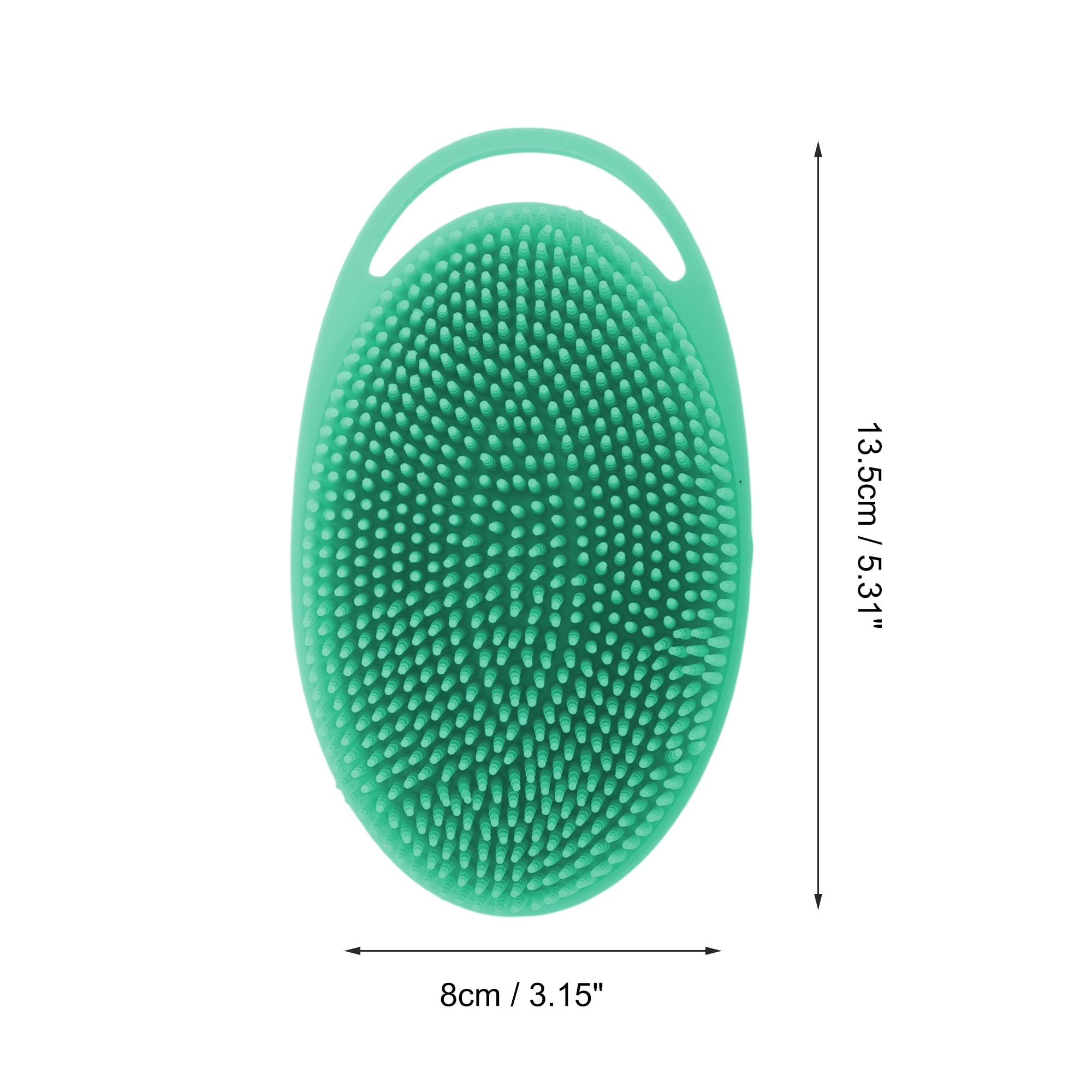 Unique Bargains Hangable Oval Bath Brush Shower Brush 1 Pc Green
