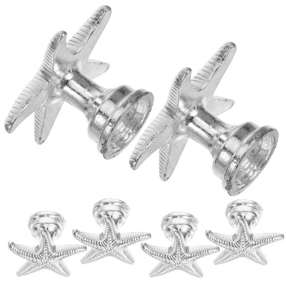 ELAYARD 6Pcs Modern Star Dresser Drawer Handles Zinc Alloy Knobs for Wardrobe and Cabinets