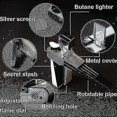 thumbnail image 2 of Metal Lighter Pipe Combo Portable Hitter Lighter Foldable Open Flame 2-in-1 Lighter Best Gifts for Men, 2 of 4