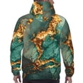 thumbnail image 7 of Fotbe Men's Hoodie with Emerald Color Gold Marble Pattern - Kangaroo Pocket Pullover Hooded Sweatshirt, Perfect for Daily Wear, Travel, and Home-X-Large, 7 of 7