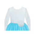 thumbnail image 5 of Girls Lace Dress Flower Hi-low Long Sleeve Party Wedding 8 Years, 5 of 7