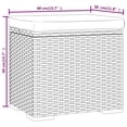 thumbnail image 4 of vidaXL Ottomans with Cushions 2 pcs Black 40x30x40 cm Poly Rattan, 4 of 5