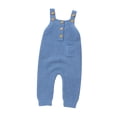 thumbnail image 1 of Gupgi Unisex Baby Sweaters Romper Overalls 1-18 Months Infant Button-up Sleeveless Knitted Jumpsuits, 1 of 9