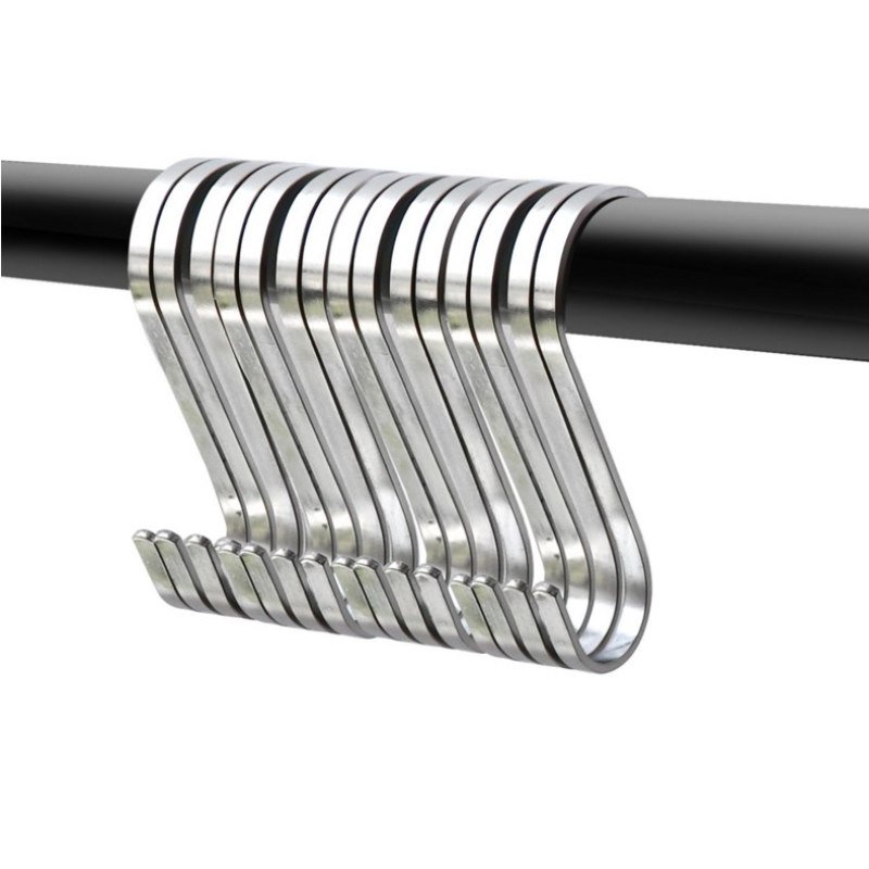 15 Pack Size Large 3.5 inch Flat S Hooks Heavy Duty Solid 304 Stainless