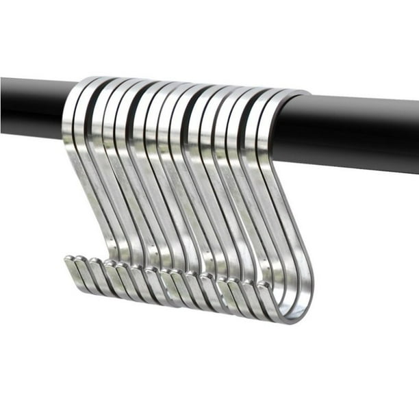 15 Pack Size Large 3.5 inch Flat S Hooks Heavy Duty Solid 304 Stainless