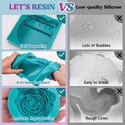 LET'S RESIN Silicone Mold Kit - 70.5oz Jade Green, Super Elastic for Resin, Candle & DIY Molds (2KG)
