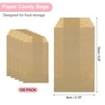 thumbnail image 2 of Uxcell 100Pcs Bolsas de Papel Kraft para Dulces, 6" x 3" Bolsas de Favor a Prueba de Grasa, Bolsas Pequeñas para Regalos, Marrón, 2 of 6