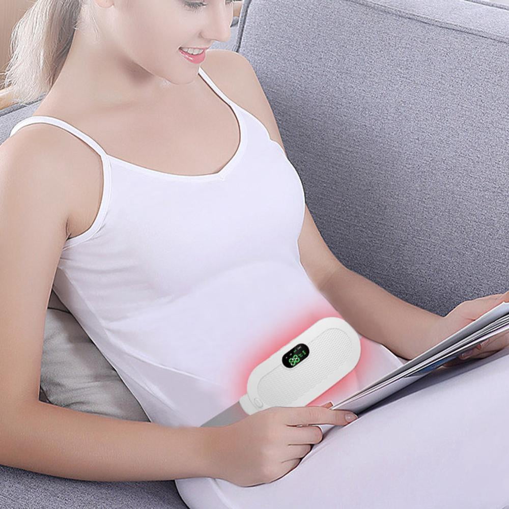 Feltree Portable Heating Pad Heating Pad for Stomach 5-Speed Temperature Adjustment and 4-Speed Massage Modes Back and Belly Heating Pad for Women