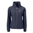 thumbnail image 2 of Women's Cutter & Buck Navy Chicago Cubs Charter Eco Recycled Full-Zip Jacket, 2 of 3