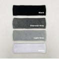thumbnail image 7 of COUVER Unisex Long Terry Cotton Athletic Head Sweatband Sports Style 3 Pack, Solid Light Gray, 7 of 7