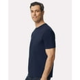 thumbnail image 3 of Gildan Men’s Softstyle Lightweight T-Shirt, Short Sleeve Crew Neck Blank Tee, Navy, S-3XL, 6-Pack, 3 of 5
