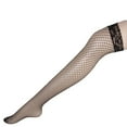 thumbnail image 2 of Luxalzxs Women Fishnet Thigh High Stockings Lace Top Sheer Stockings Breathable Slip Stockings, 2 of 2