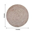 thumbnail image 3 of Efavormart 6 Pack | 13" Wheat Woven Rattan Design Disposable Serving Trays, Round Paper Charger Plates, 3 of 11
