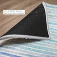 thumbnail image 6 of Addison Rugs Dream Shag Premium Machine Washable Transitional Stripes Blue Rectangle Rug, 10' x 14', 6 of 8