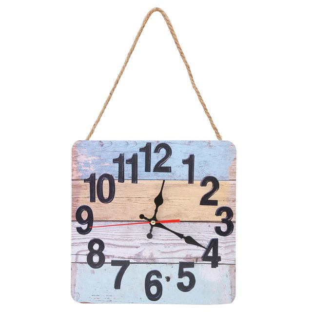 Wall Clock Square Silent Industrial Style Home Decoration Commercial Retro Decorative Clock
